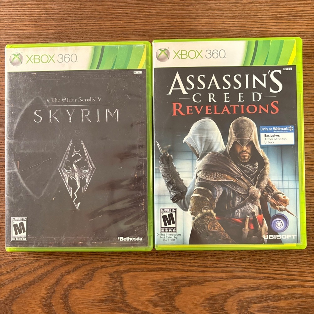 Xbox 360 Video Game Bundle Skyrim & Assassin's Creed Revelations